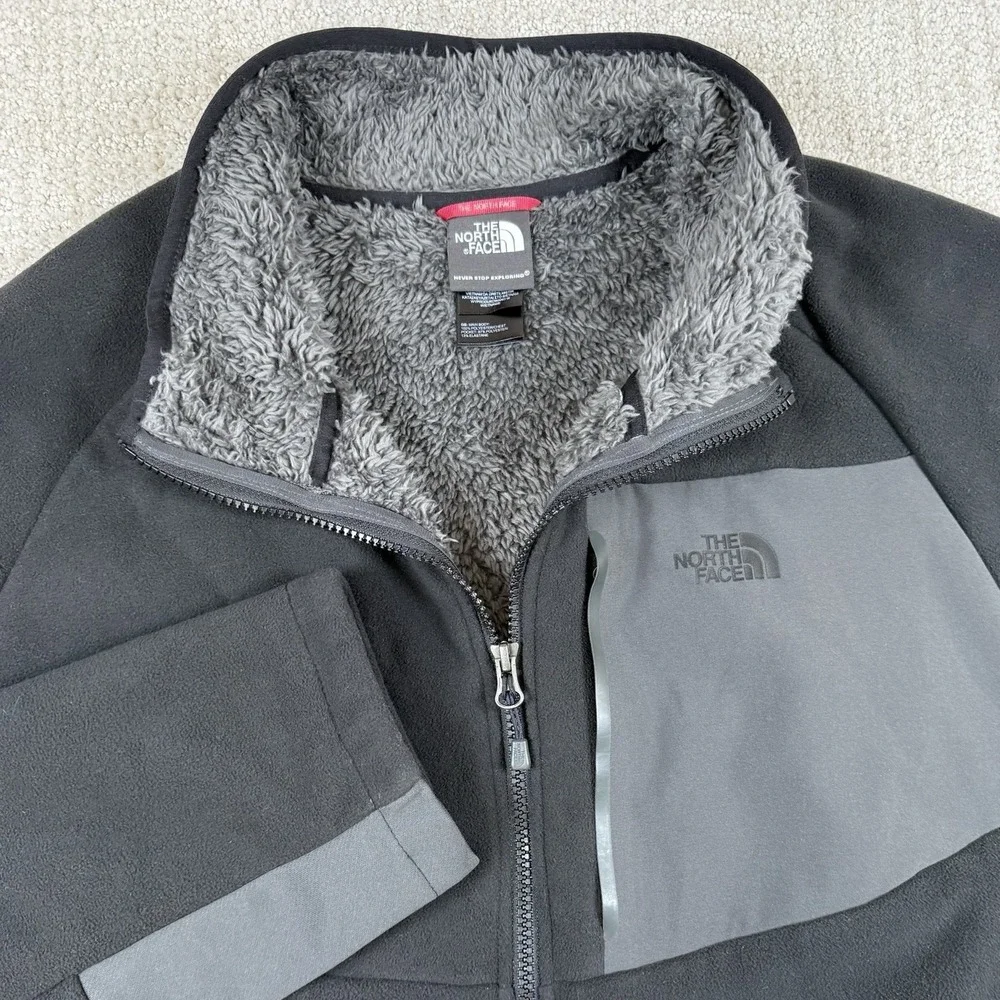 The North Face Mens XL Black Fleece Shell Teddy Plush Lined Full Zip Jacket